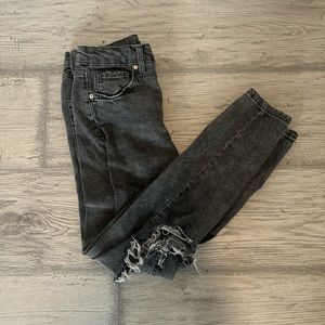 Grey ripped jeans size 2.